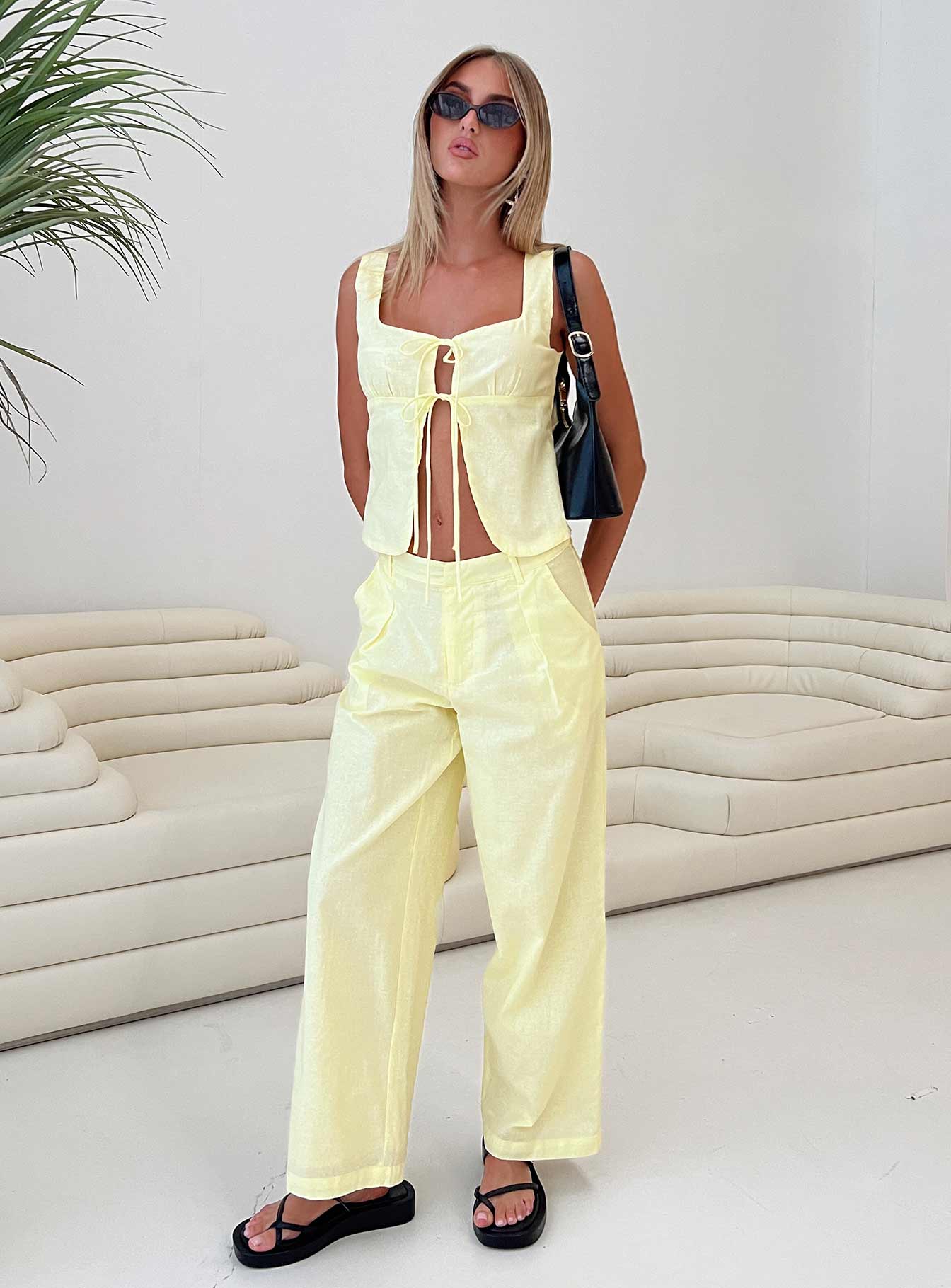 A Charmer Tie Up Set Yellow