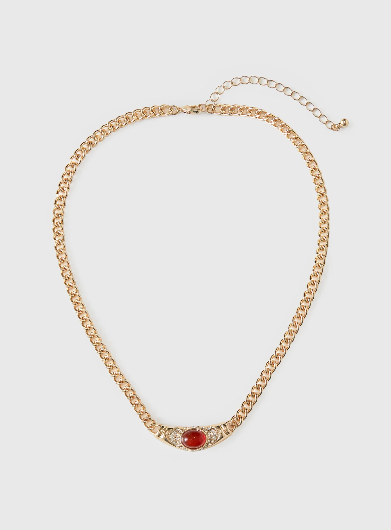 Necklace Gold / Red