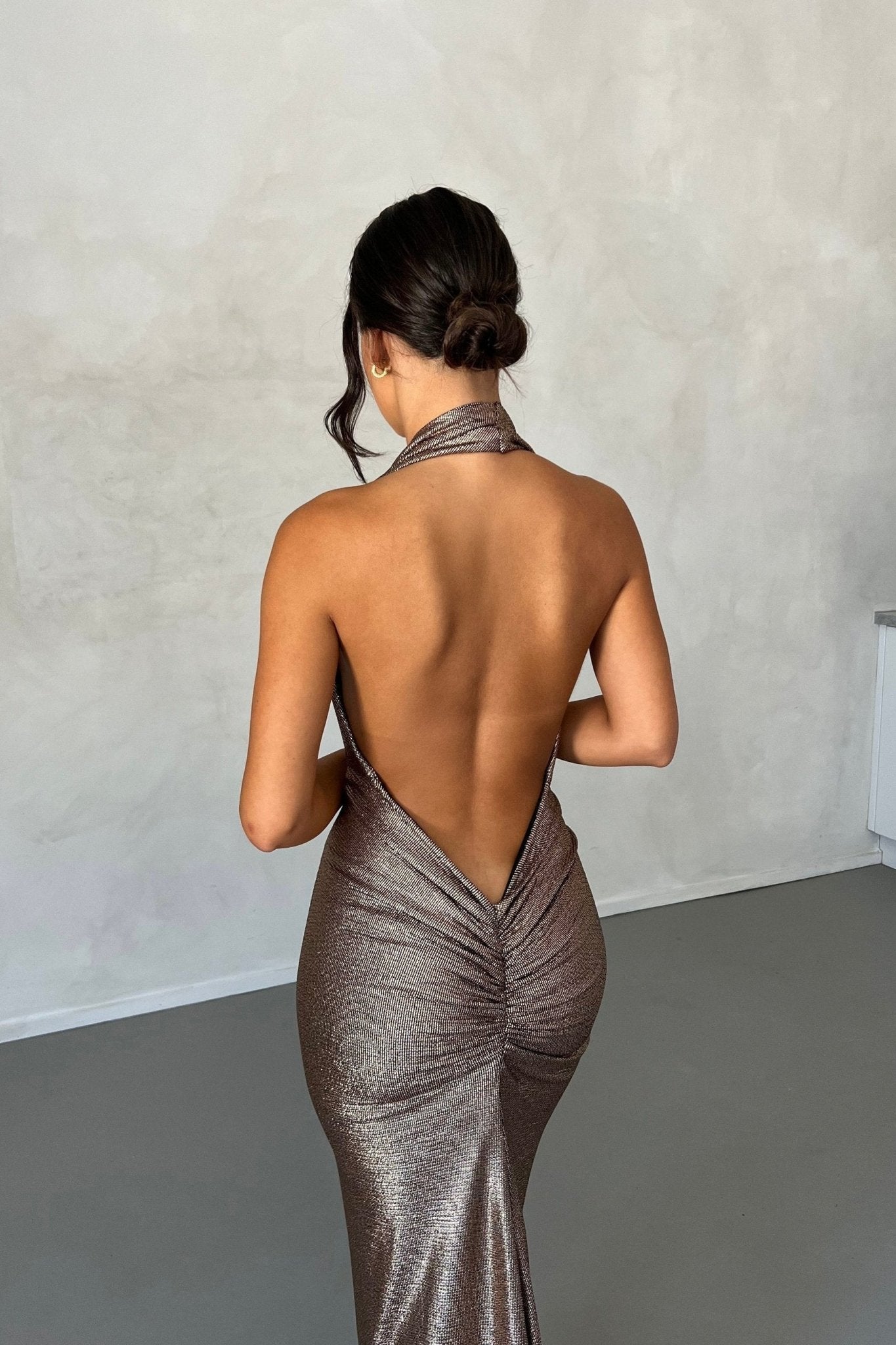 Halterneck Backless Maxi Dress