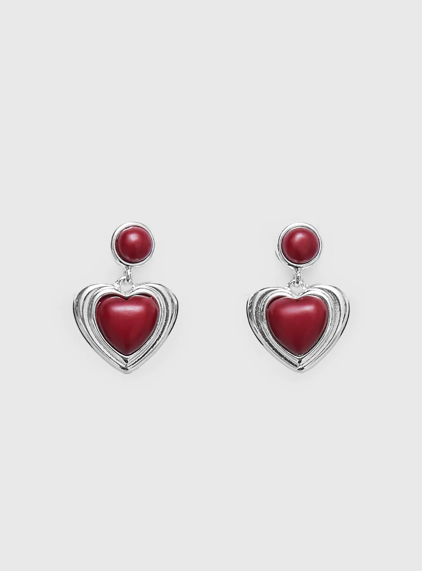 Earrings Silver / Red